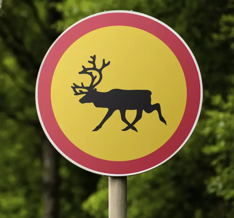 Vägskylt rentrafik klistermärken - Tenstickers