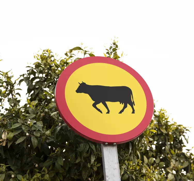Vägskylt boskap trafik klistermärken - Tenstickers
