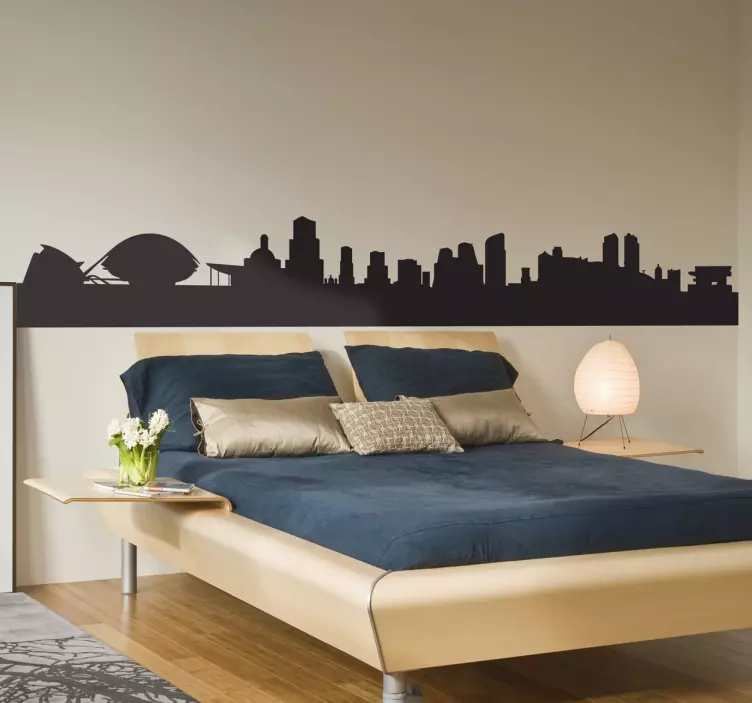 Valencia silhuett klistermärke - Tenstickers