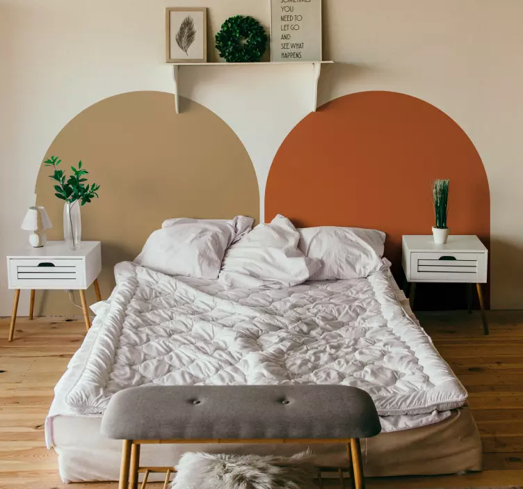 Välvd figur vinyl väggdekal - Tenstickers