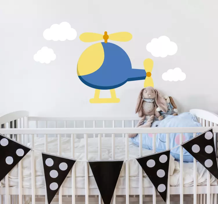 Vänlig helikopter barn klistermärke - Tenstickers