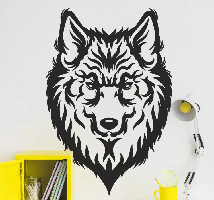 Wolf head form vilda djur dekal - Tenstickers