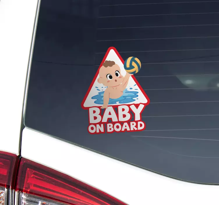 Vattenpolo ombord baby ombord klistermärke - Tenstickers