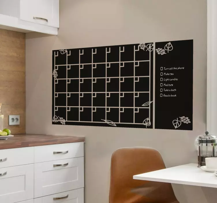 Veckoplanerare och anteckningar svarta tavlan klistermärken - Tenstickers