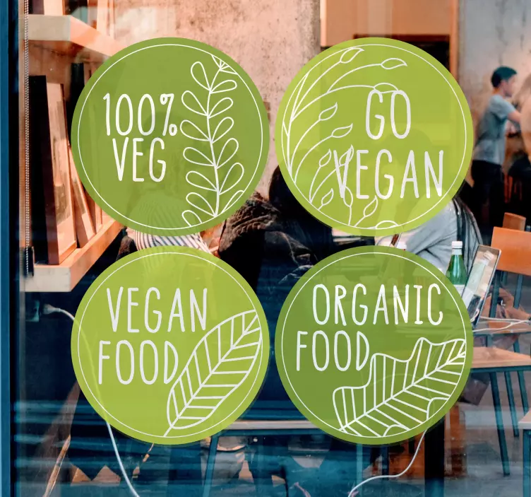 Vegan power vinyl klistermärke - Tenstickers