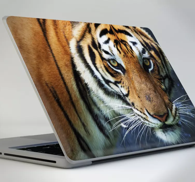 Verklig tiger laptop klistermärke - Tenstickers