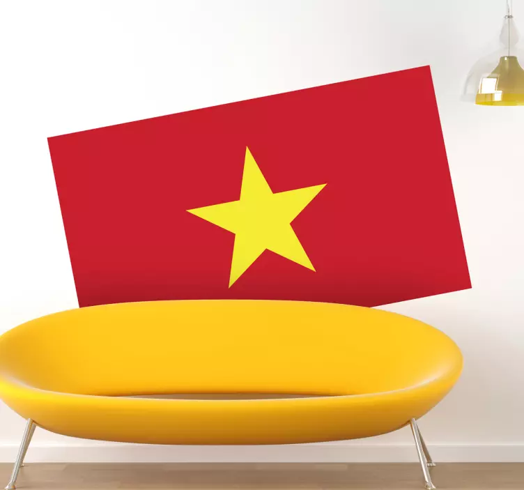 Vietnam flagga klistermärke - Tenstickers
