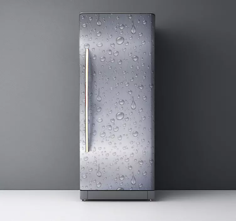 Vinilo textura gris con gotas Väggklistermärken kylskåp - Tenstickers
