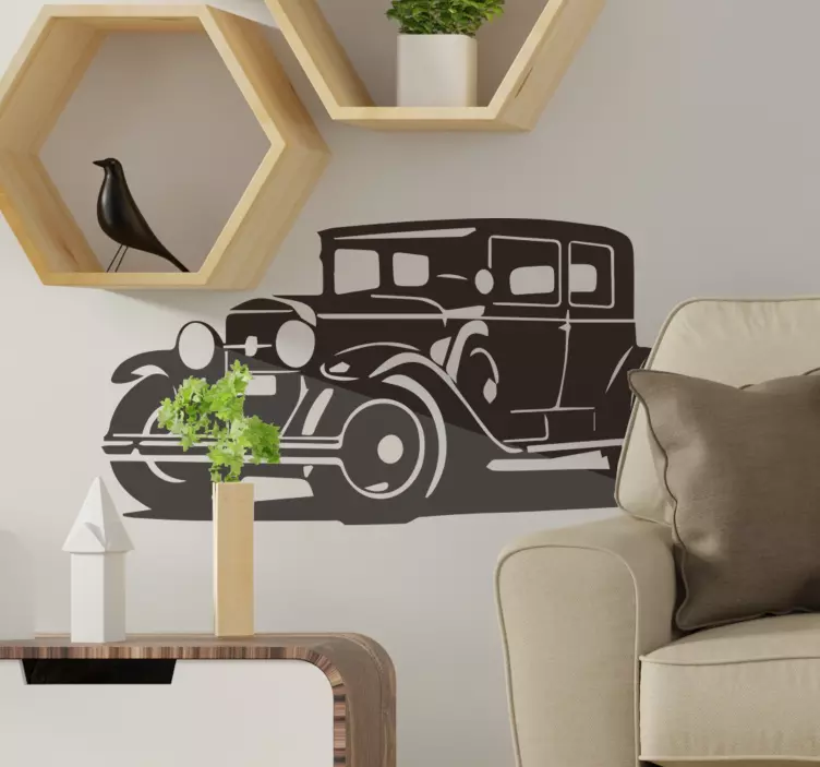 Vintage al capone och cadillac bilklistermärke - Tenstickers