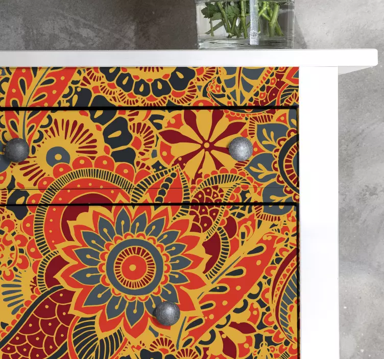 Vintage blommor för kallax möbel dekal - Tenstickers