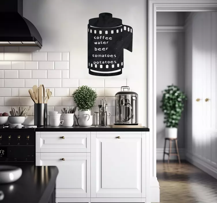 Vintage fotografi svart tavla öntapadós  - Tenstickers