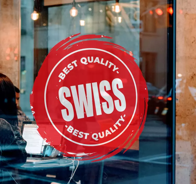 Vintage schweiz stämplar laptop klistermärke - Tenstickers