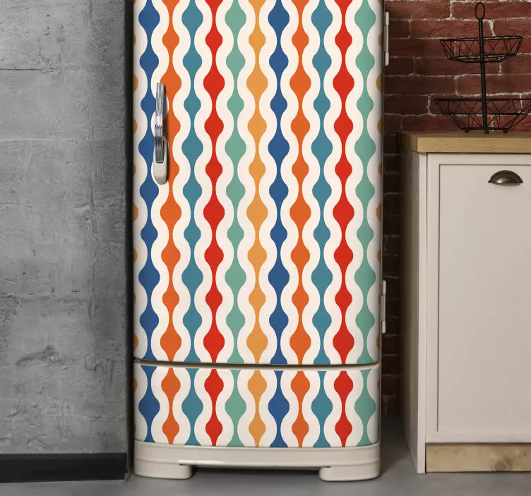 Vintage vågor kyl klistermärke - Tenstickers