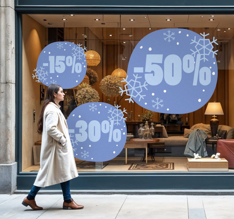 Vinterrabatt rea-klistermärke - Tenstickers