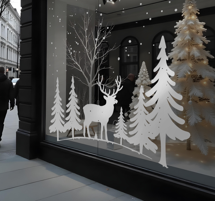 Vintertid scen Väggklistermärken djur - Tenstickers