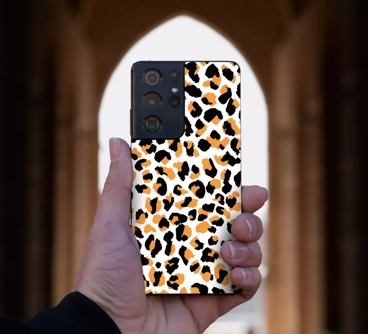 Vit leopard hud samsung klistermärke - Tenstickers