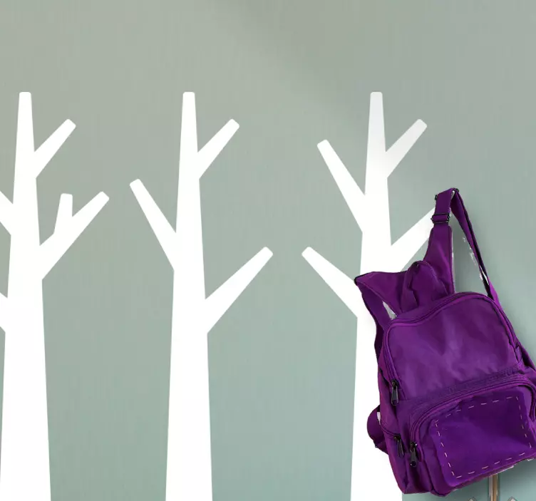 Vit trädklädhängare klistermärke - Tenstickers