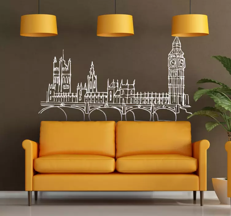 Westminster skyline vägg klistermärke - Tenstickers
