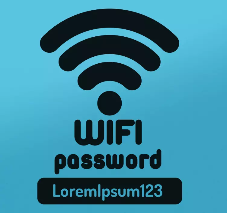 Wifi lösenord internet klistermärken - Tenstickers