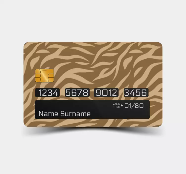 Wild pattern kreditkort klistermärke - Tenstickers