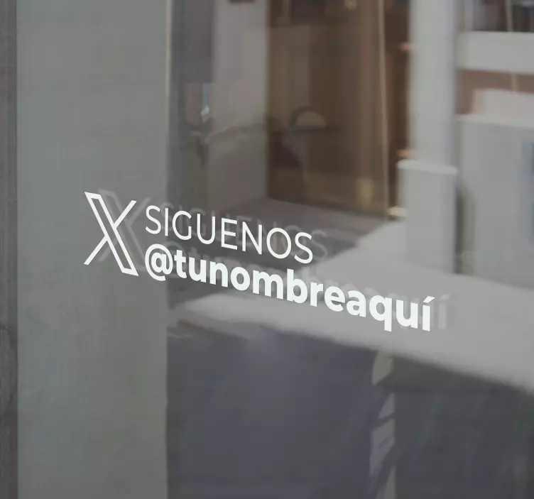 X twitter symbol "följ oss" Väggklistermärken skyltfönster - Tenstickers