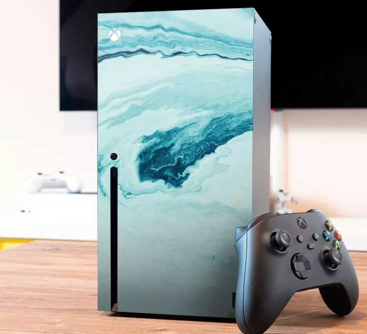 Xbox klistermärken aqua marmormÖnster - Tenstickers