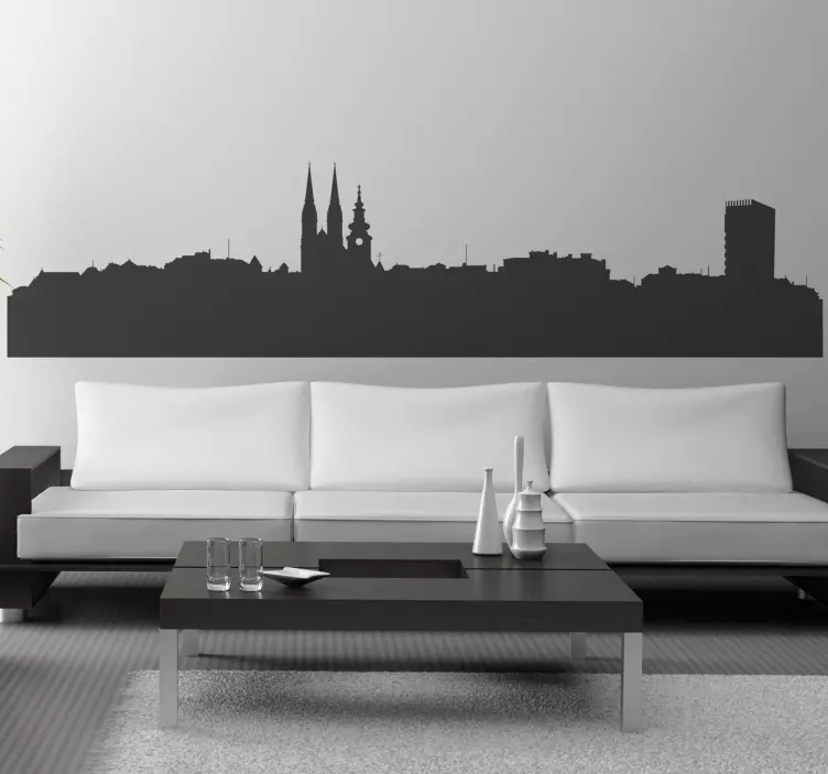 Zagreb skyline dekal - Tenstickers