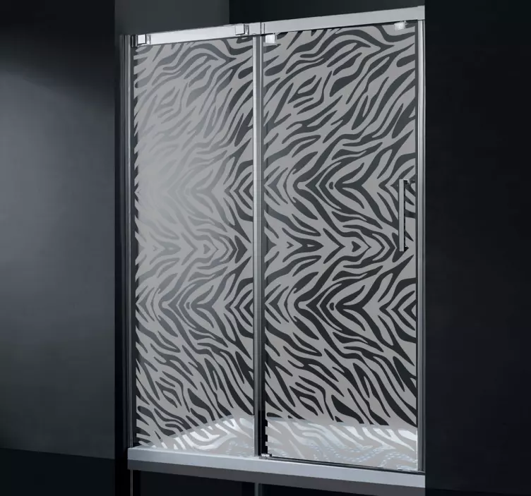 Zebra dusch klistermärke - Tenstickers