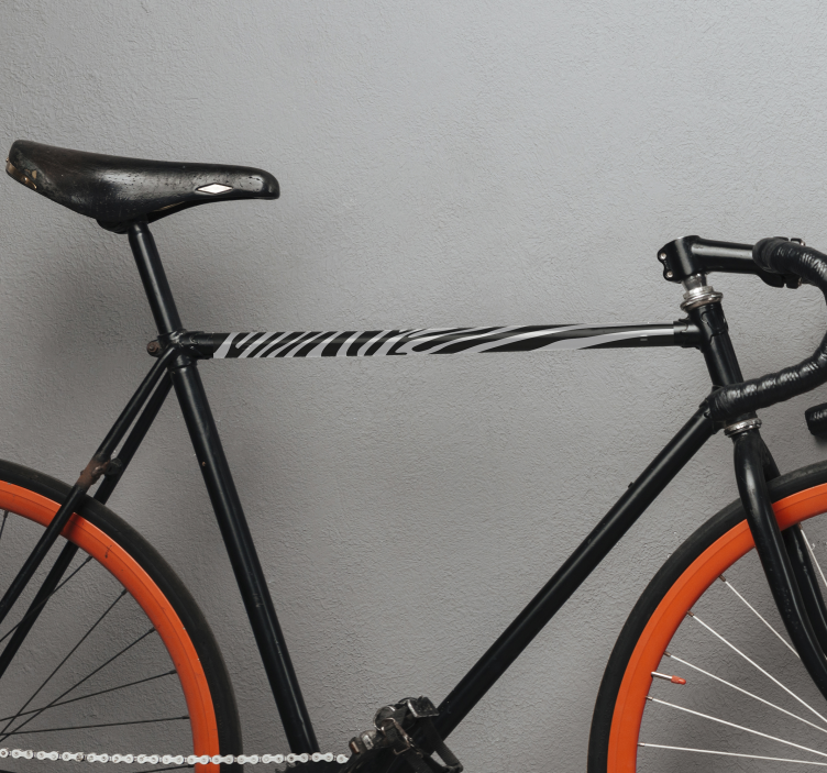 Zebra hudimitation cykel klistermärke - Tenstickers