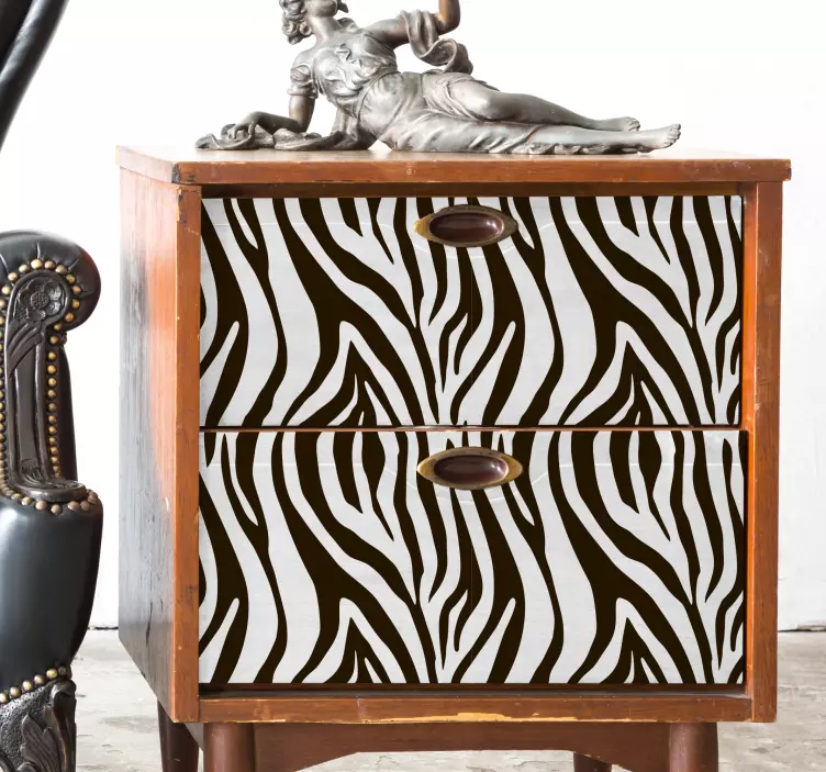 Zebra mönster laptop klistermärke - Tenstickers