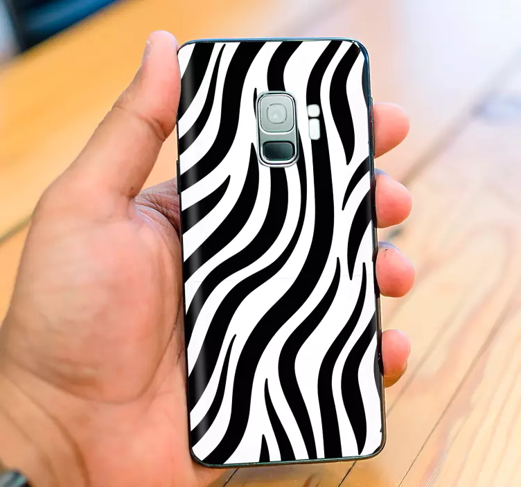 Zebra mönster textur telefon klistermärke - Tenstickers