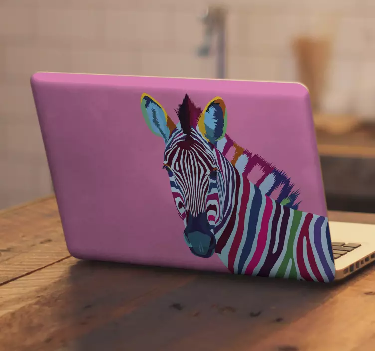 Zebra popkonst bärbara skinn dekal - Tenstickers