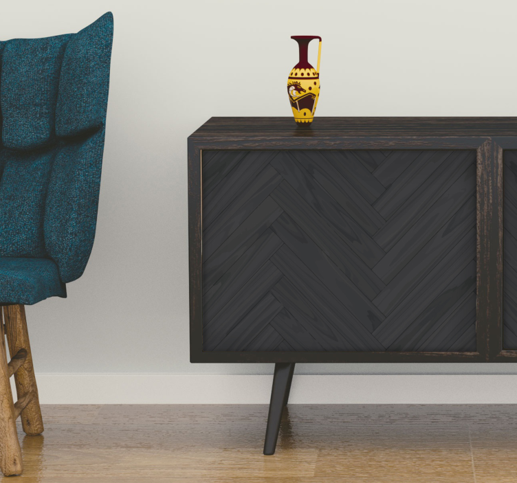 Zig zag trä textur möbler klistermärke - Tenstickers