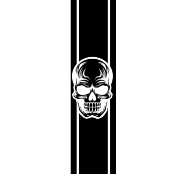 Bildekal Ränder med skalle - Tenstickers