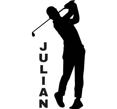 Golfspelare siluett Väggklistermärken andra sporter - Tenstickers