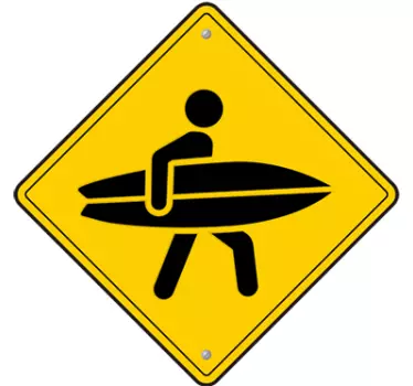 Surfare skylt vägg klistermärke - Tenstickers