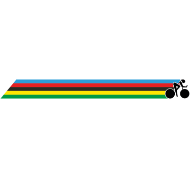 Världsmästare färgar ränder klistermärken cykel - Tenstickers