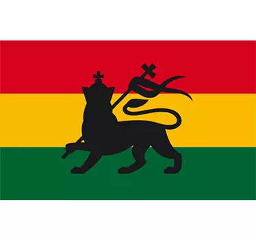 Rasta och lejon flagga dekaler - Tenstickers