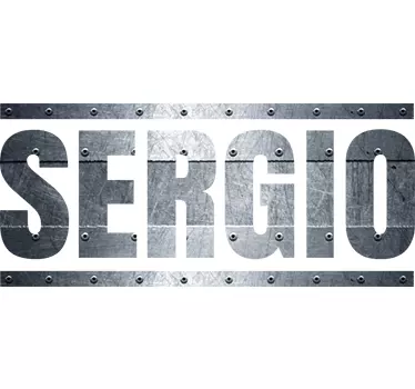 Anpassade namn metall effekt vägg klistermärke - Tenstickers