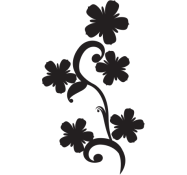 Elegant blomma klistermärken till cykel - Tenstickers