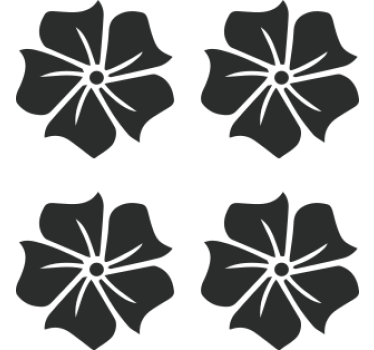 Hawaïanskt blompaket klistermärke cykel - Tenstickers