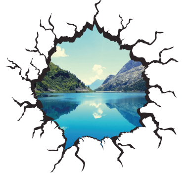 Hål kylskåp klistermärken - Tenstickers