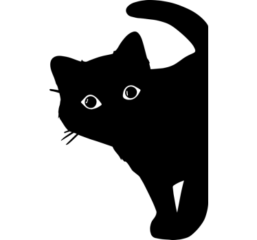 Nyfiken katt bil klistermärke - Tenstickers