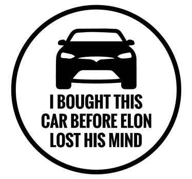 Tesla bil klistermärke - Tenstickers