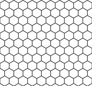 Hexagon vit kakel klistermärke - Tenstickers
