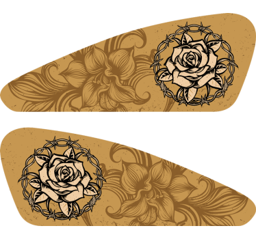 Blommor motorcykelklistermärke - Tenstickers