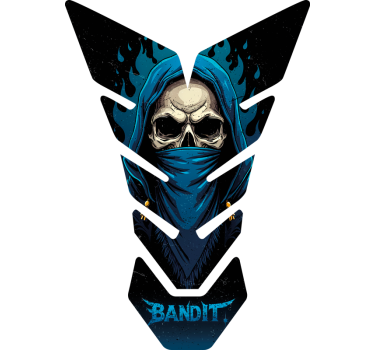 Skallbandit motorcykelklistermärke - Tenstickers