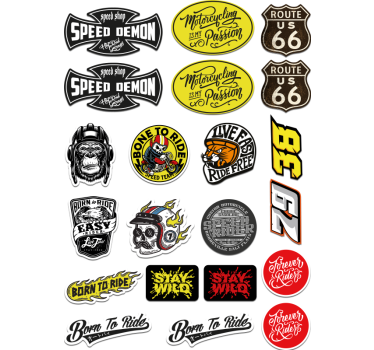 Original bombpaket motorcykelklistermärke - Tenstickers