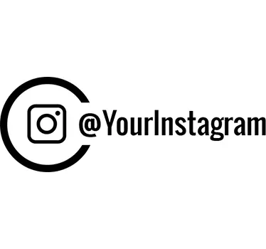 Personlig instagram fönster klistermärke - Tenstickers