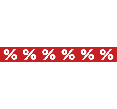 Rabattsymbolens gräns rea-klistermärke - Tenstickers
